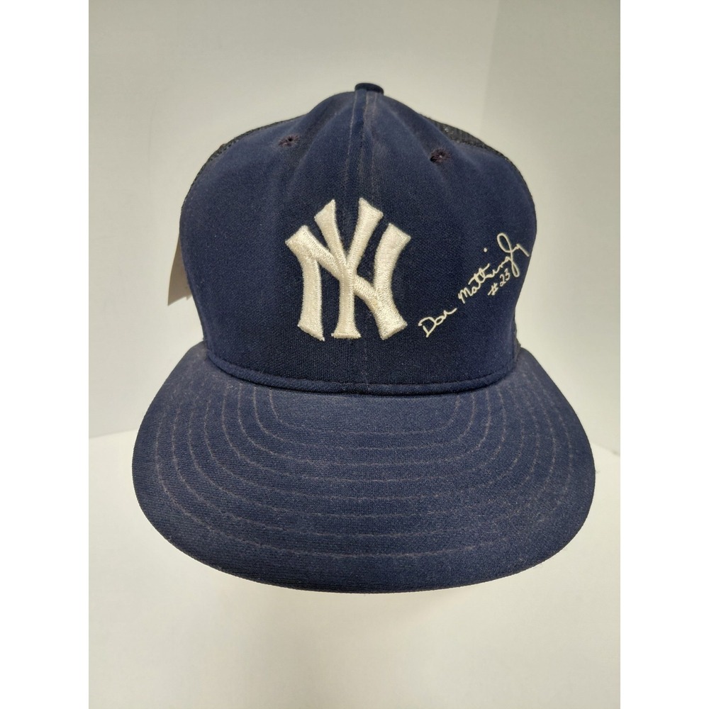 VTG 1988 New York Yankees Hat Don Mattingly #23 Snapback MLB AJD Blue Cap NWT